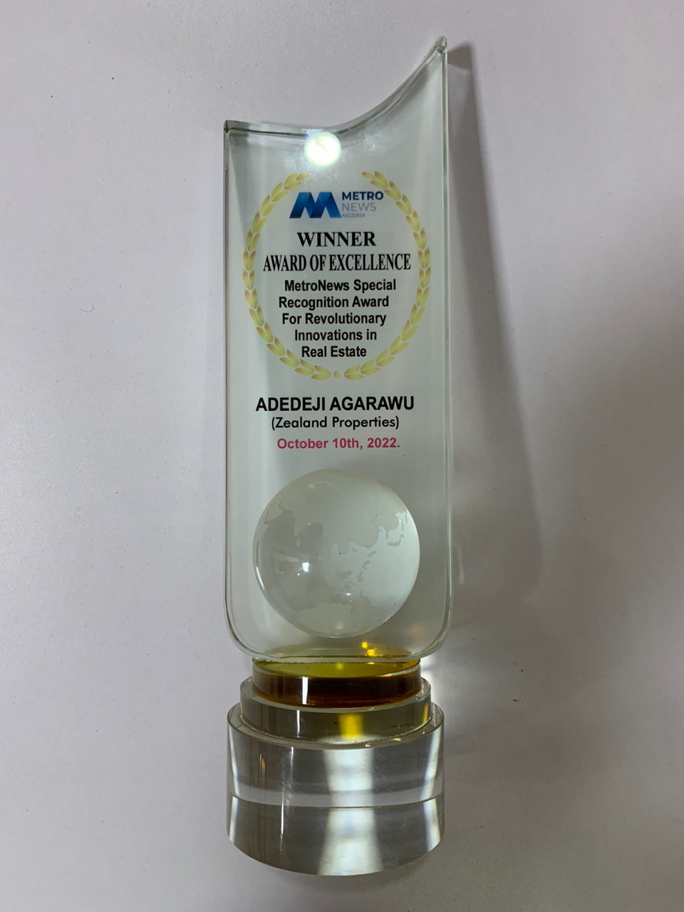 Award for revolutionary innovations in real estate.