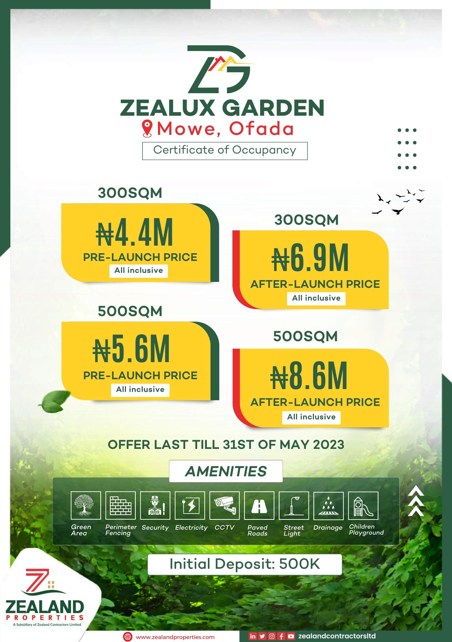 Zealux Gardens (All Inclusive) Flyer